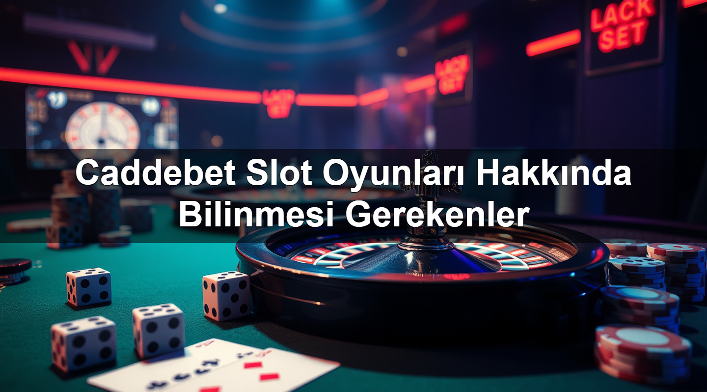 Caddebet Slot Oyunları Hakkında Bilinmesi Gerekenler